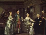 William Hogarth Trent Family oil painting on canvas